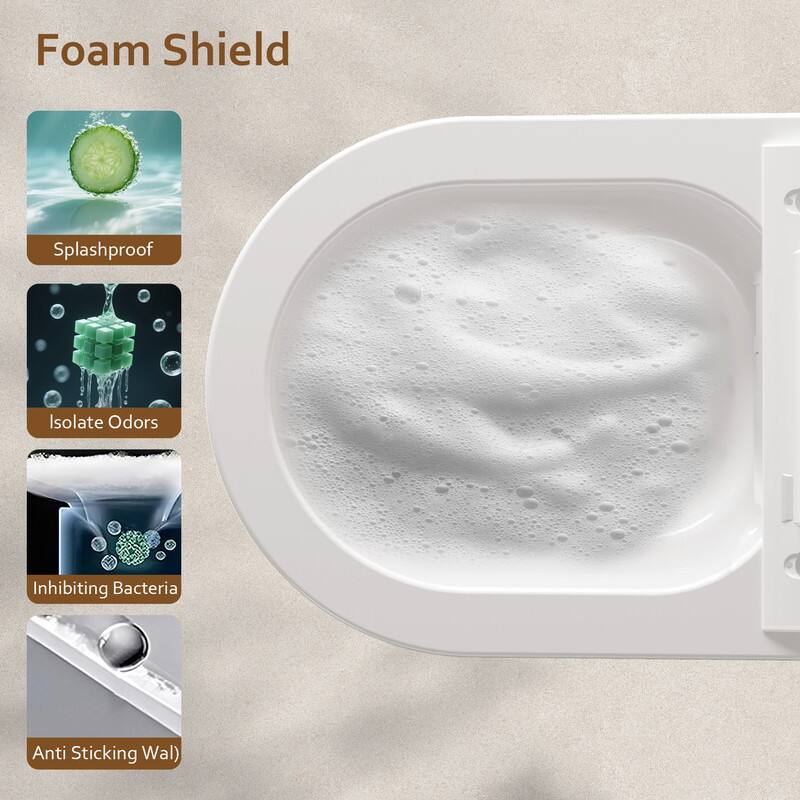 Foam Shield

- Splashproof
- Isolate Odors
- Inhibiting Bacteria
- Anti Sticking Wall
