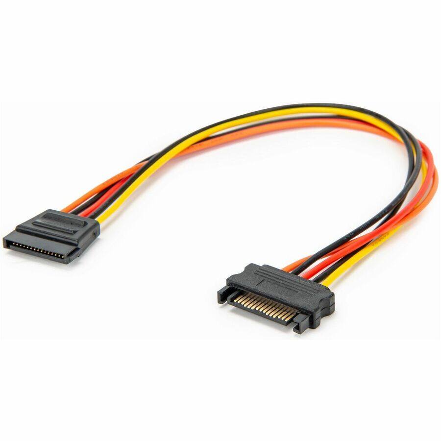Alt View 3. Rocstor - Rocstor 12in 15 Pin SATA Power Extension Cable - For Computer, SATA Drive - 1 ft Cord Length - SATA / SATA - Black.