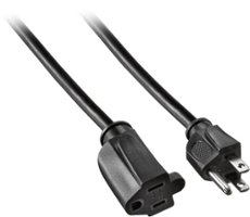 Insignia™ - 12' Extension Power Cord - Black - Front_Zoom