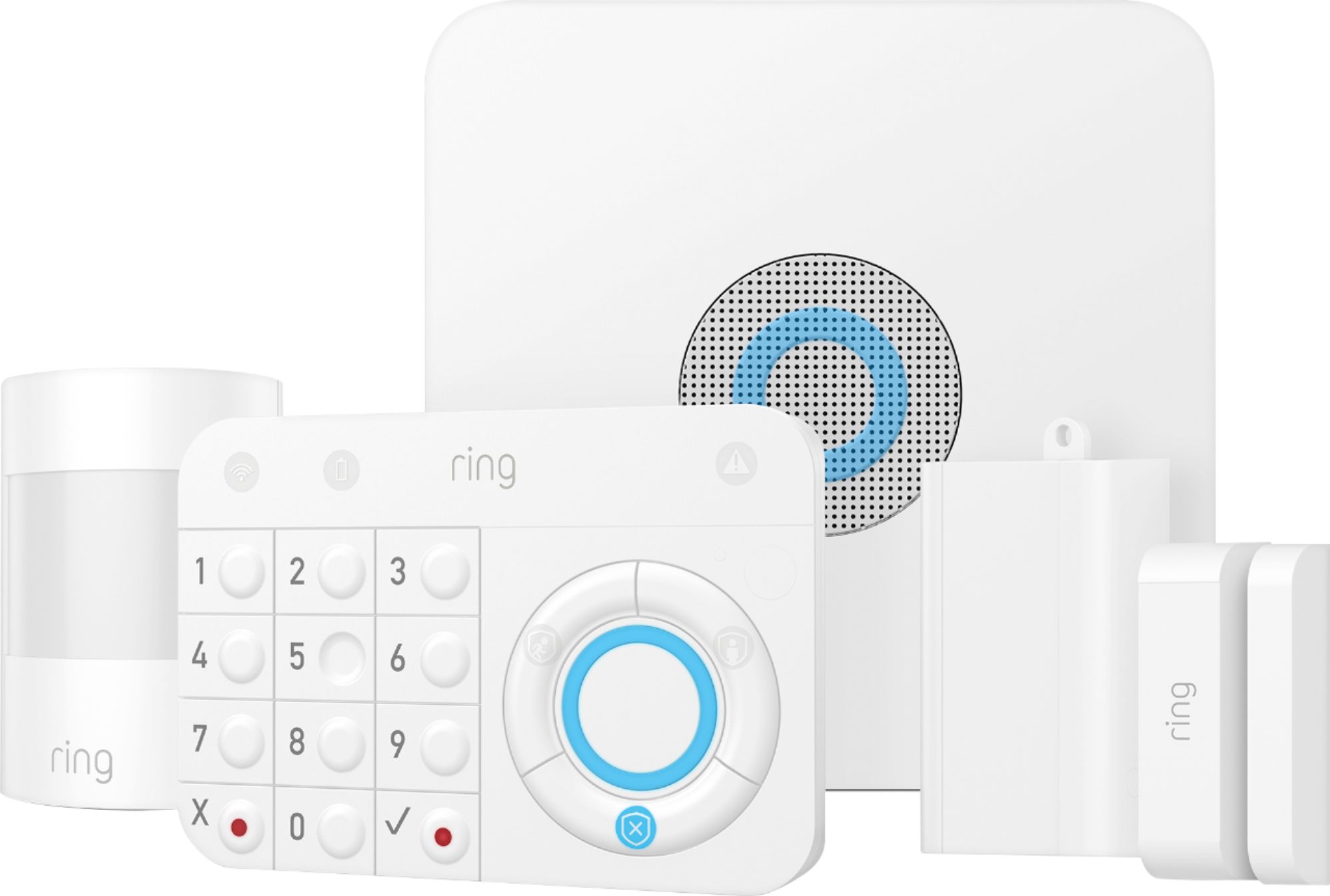 Ring Alarm Home Security Kit White 4K11S70EN0 Best Buy