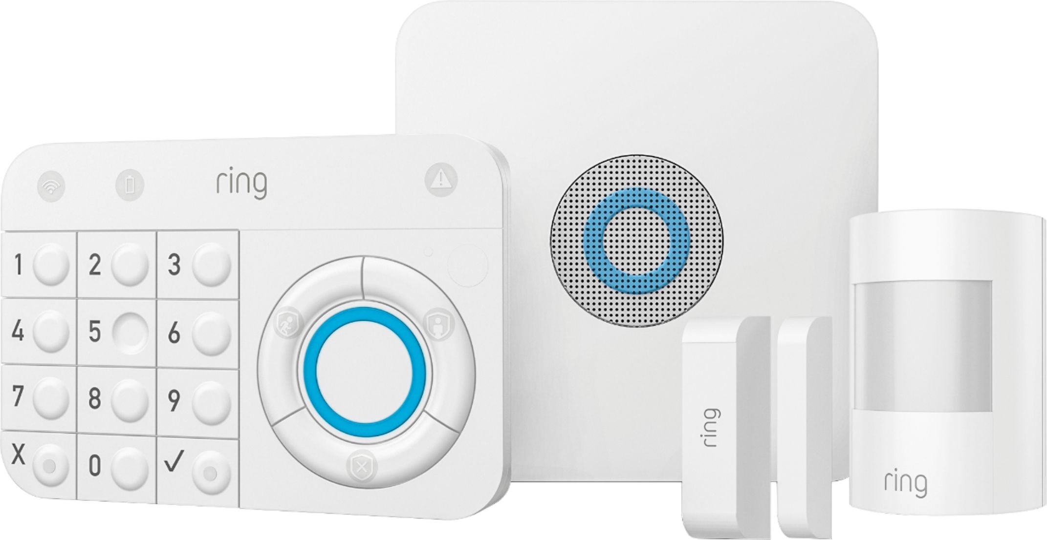 Best Buy Ring Alarm Home Security Kit (1st Gen) White 4K11S70EN0