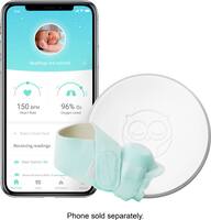 Owlet - Smart Sock 2 Baby Oxygen Level and Heart Rate Monitor - Green/white - Front_Zoom
