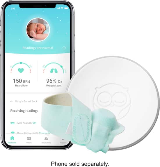 Owlet Smart Sock 2 Baby Oxygen Level And Heart Rate Monitor Green White Bm03nnbbyc Best Buy Owlet Smart Sock 2 Baby Oxygen Level And Heart Rate Monitor Green White Bm03nnbbyc Best Buy