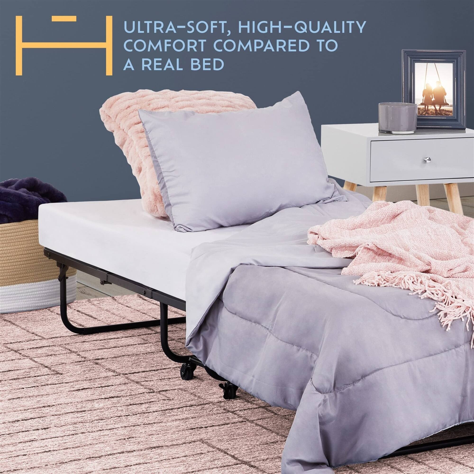 ULTRA-SOFT, HIGH-QUALITY COMFORT COMPARED TO A REAL BED