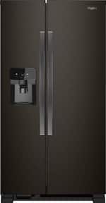 Whirlpool - 24.5 Cu. Ft. Side-by-Side Refrigerator - Fingerprint Resistant Black Stainless - Front_Standard