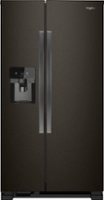 Whirlpool - 24.5 Cu. Ft. Side-by-Side Refrigerator - Fingerprint Resistant Black Stainless - Front_Zoom