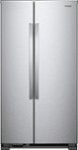 Front. Whirlpool - 21.7 Cu. Ft. Side-by-Side Refrigerator - Monochromatic Stainless Steel.