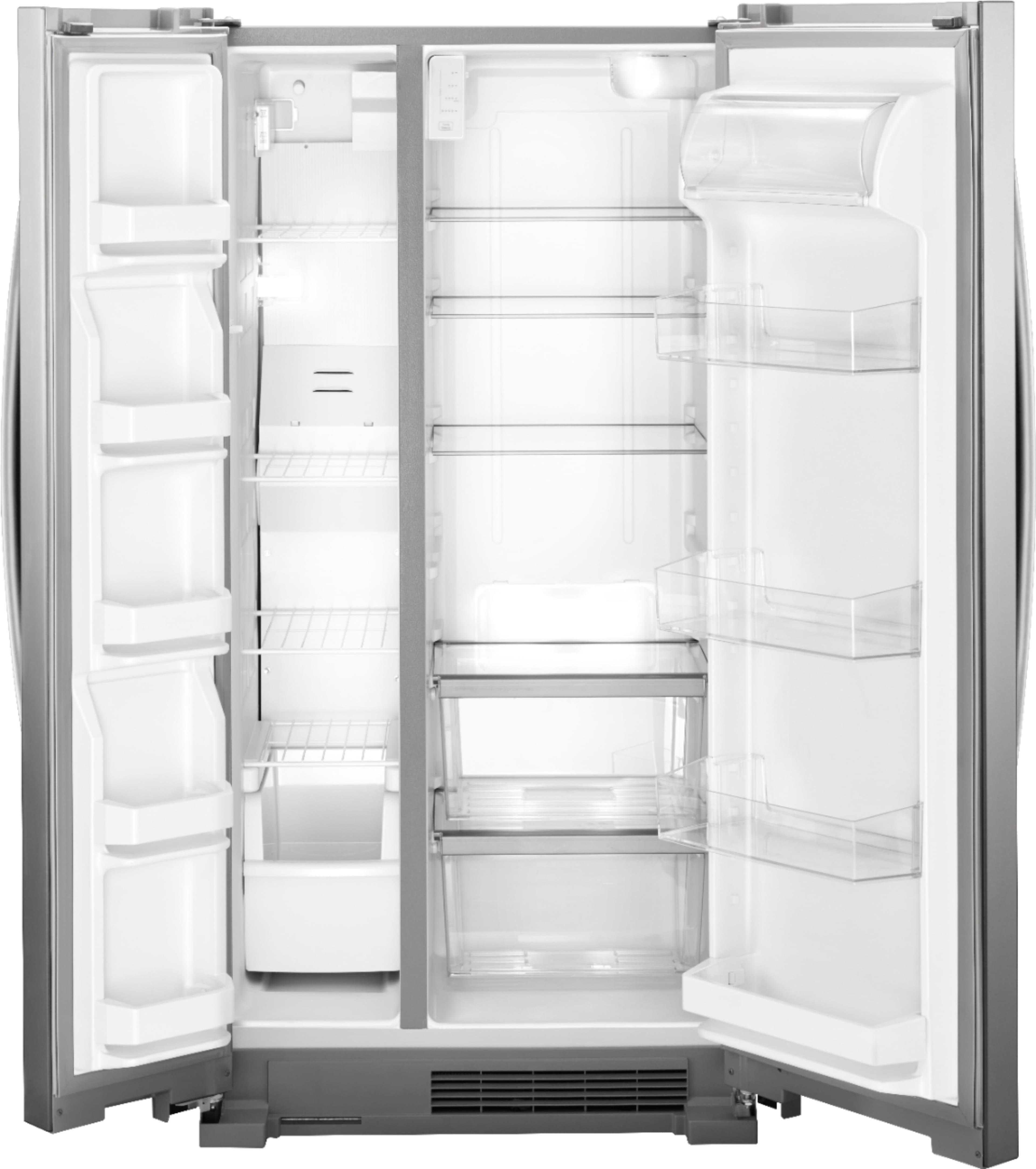 Alt View 2. Whirlpool - 21.7 Cu. Ft. Side-by-Side Refrigerator - Monochromatic Stainless Steel.