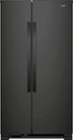 Whirlpool - 21.7 Cu. Ft. Side-by-Side Refrigerator - Black - Front_Zoom