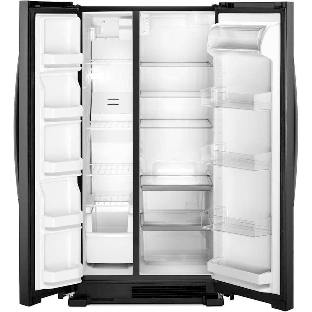 Alt View 2. Whirlpool - 21.7 Cu. Ft. Side-by-Side Refrigerator - Black.