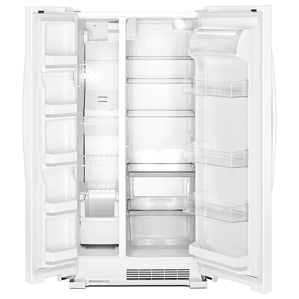 Angle. Whirlpool - 21.7 Cu. Ft. Side-by-Side Refrigerator - White.