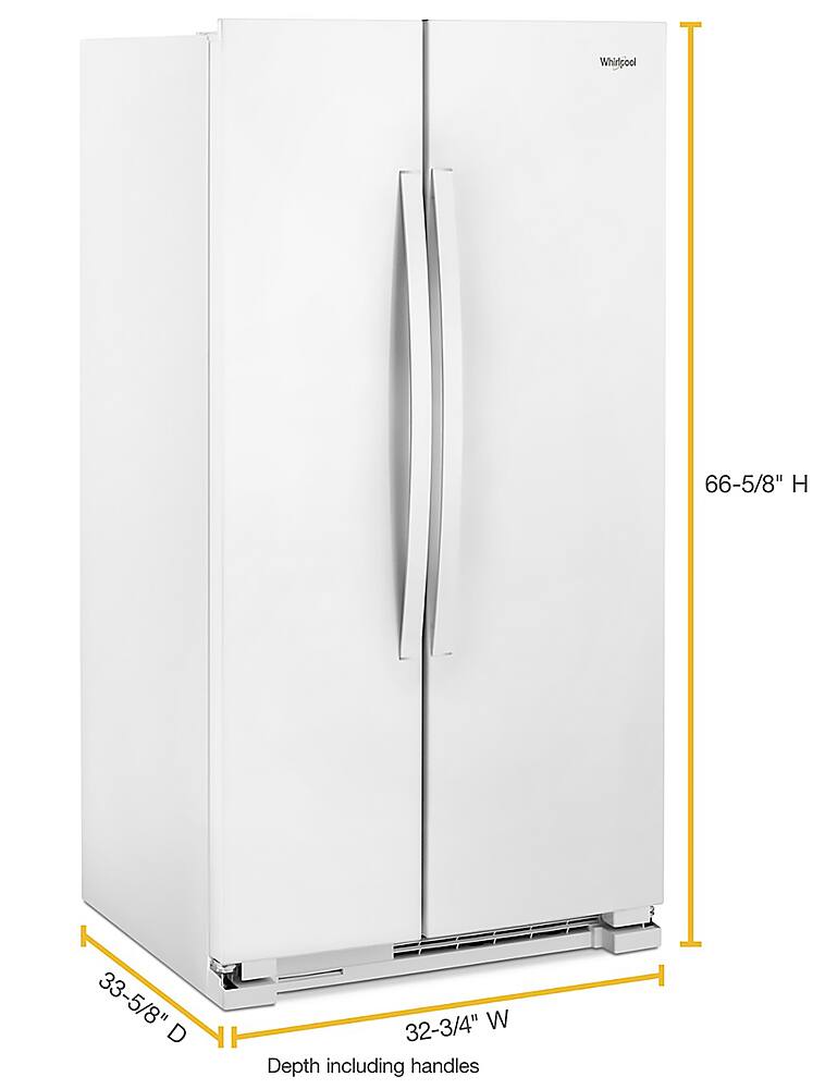 Alt View 1. Whirlpool - 21.7 Cu. Ft. Side-by-Side Refrigerator - White.