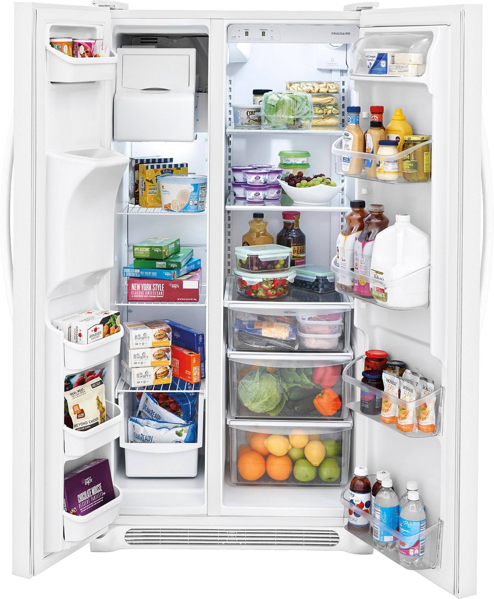 Best Buy: Frigidaire 22.1 Cu. Ft. Side-by-Side Refrigerator Pearl ...