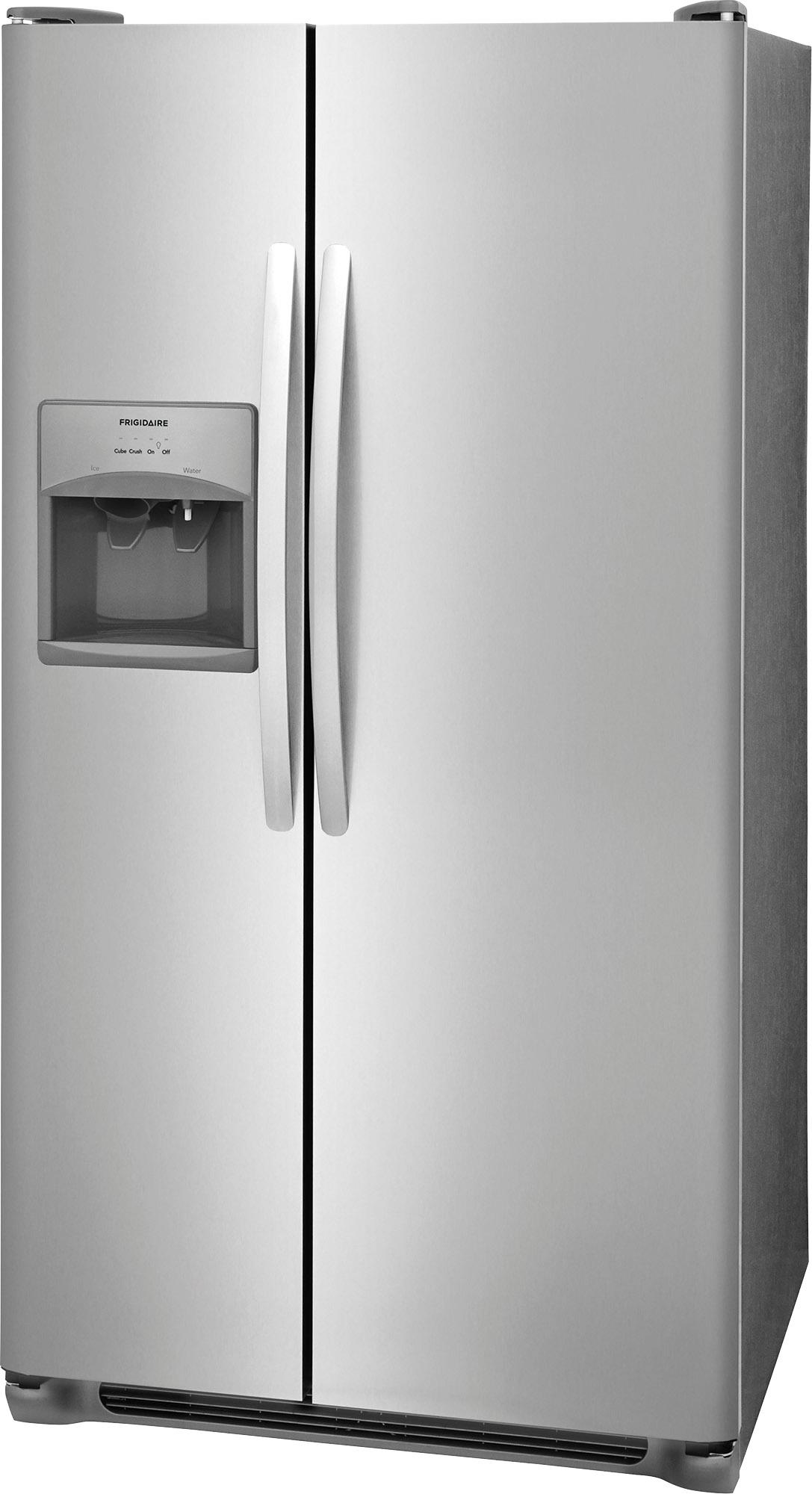 Left View: Frigidaire - 25.6 Cu. Ft. Side-by-Side Refrigerator - Stainless steel