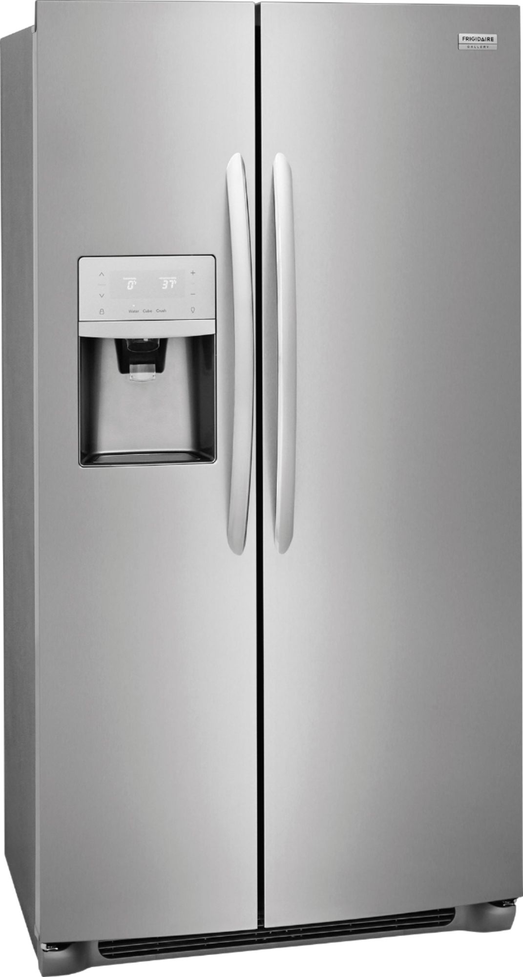 Left View: Frigidaire - 22.2 Cu. Ft. Counter-Depth Side-by-Side Refrigerator - Stainless steel