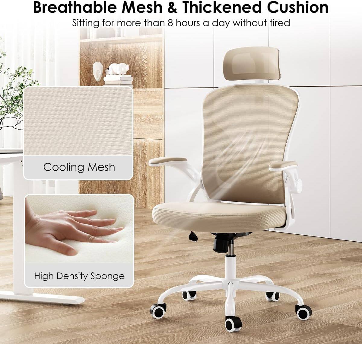 Breathable Mesh & Thickened Cushion  
Sitting for more than 8 hours a day without tired  

Cooling Mesh  

High Density Sponge