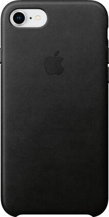 Apple - iPhone® 8/7 Leather Case - Black
