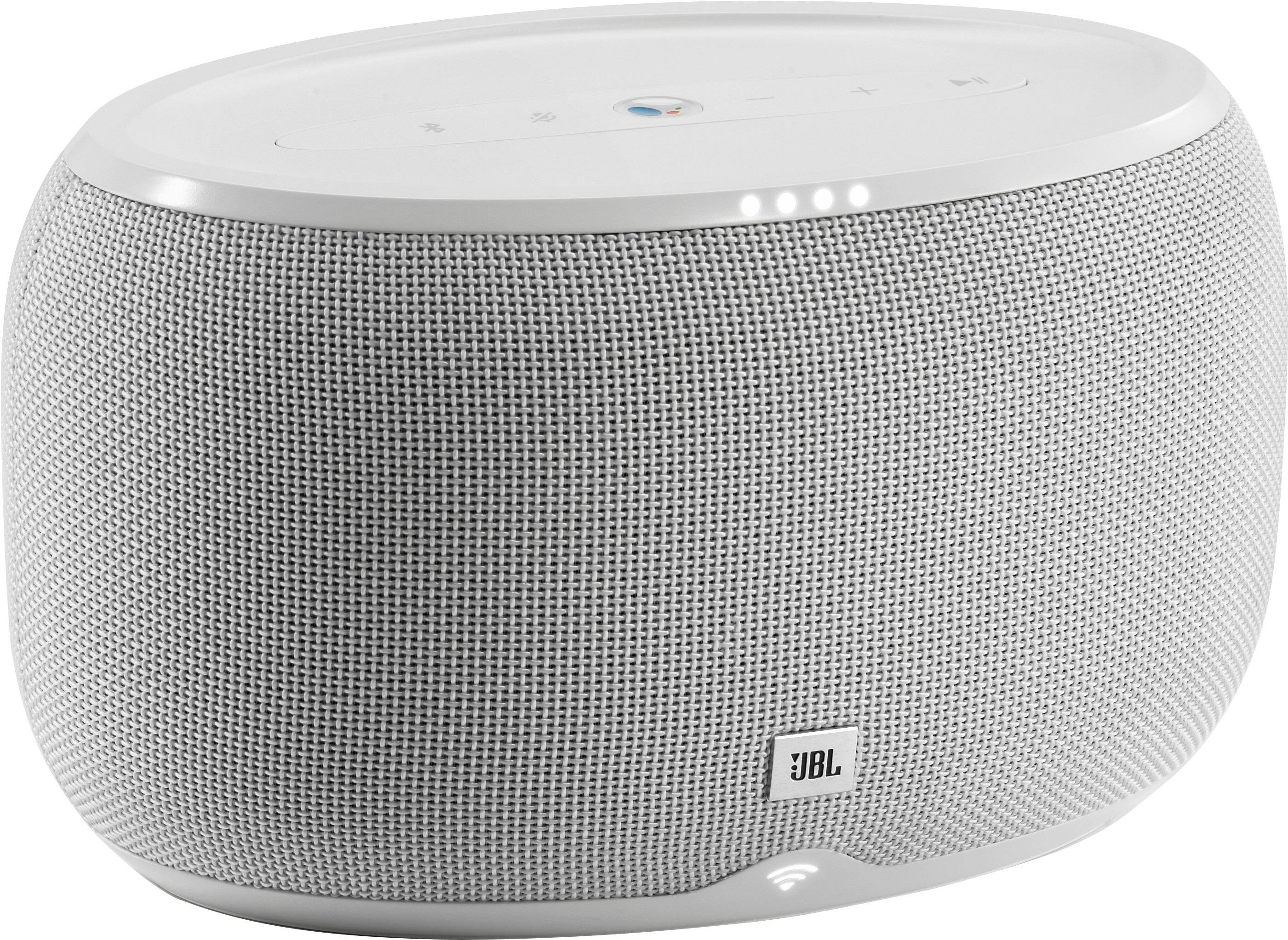 Angle. JBL - LINK 300 Wireless Speaker with Google Assistant - White.