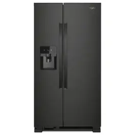 Whirlpool - 24.6 Cu. Ft. Side-by-Side Refrigerator with Water and Ice Dispenser - Black