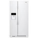 Whirlpool - 24.6 Cu. Ft. Side-by-Side Refrigerator with Water and Ice Dispenser - White - Front_Standard