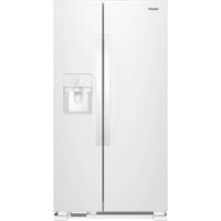 Whirlpool - 24.6 Cu. Ft. Side-by-Side Refrigerator with Water and Ice Dispenser - White - Front_Zoom