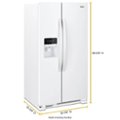 Alt View Zoom 1. Whirlpool - 24.6 Cu. Ft. Side-by-Side Refrigerator with Water and Ice Dispenser - White.