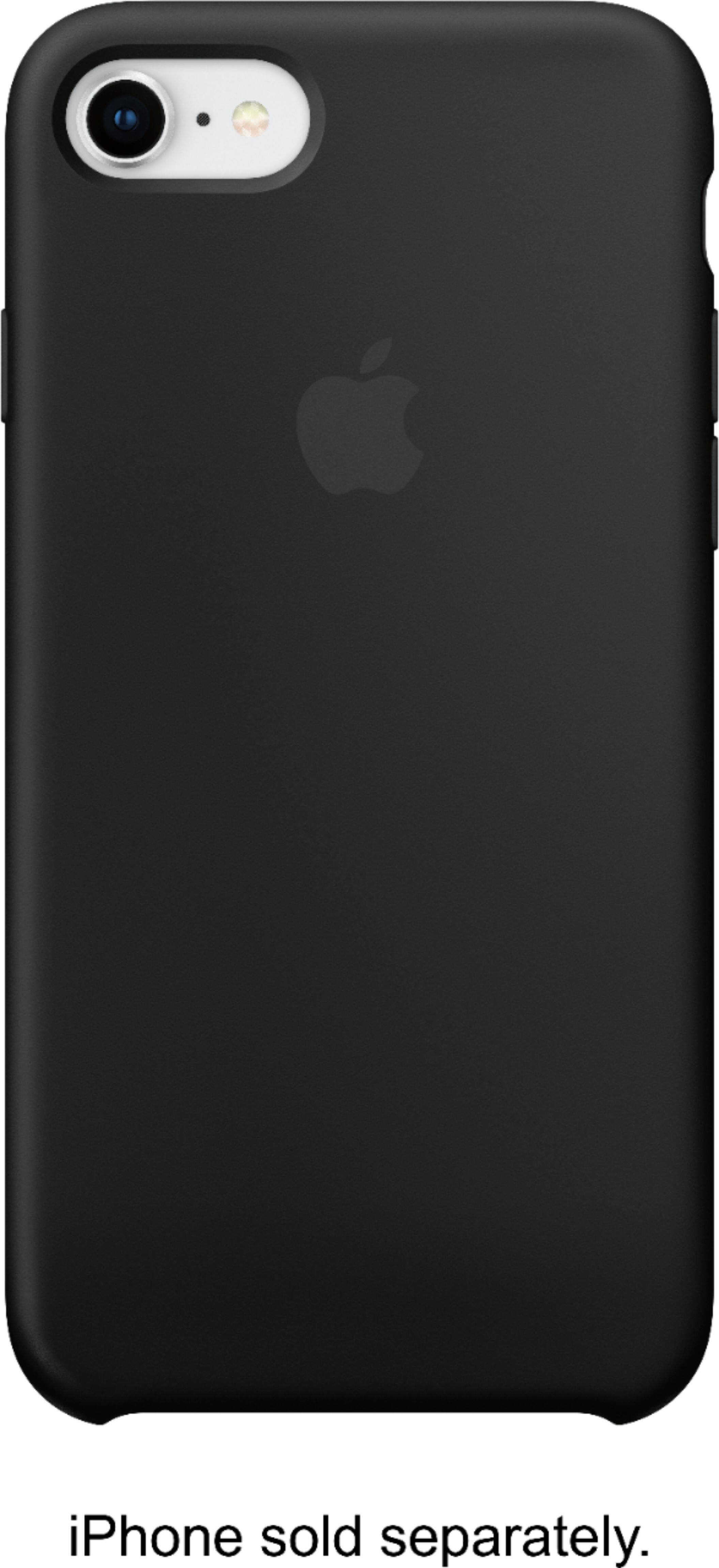 Front. Apple - iPhone® 8/7 Silicone Case - Black.