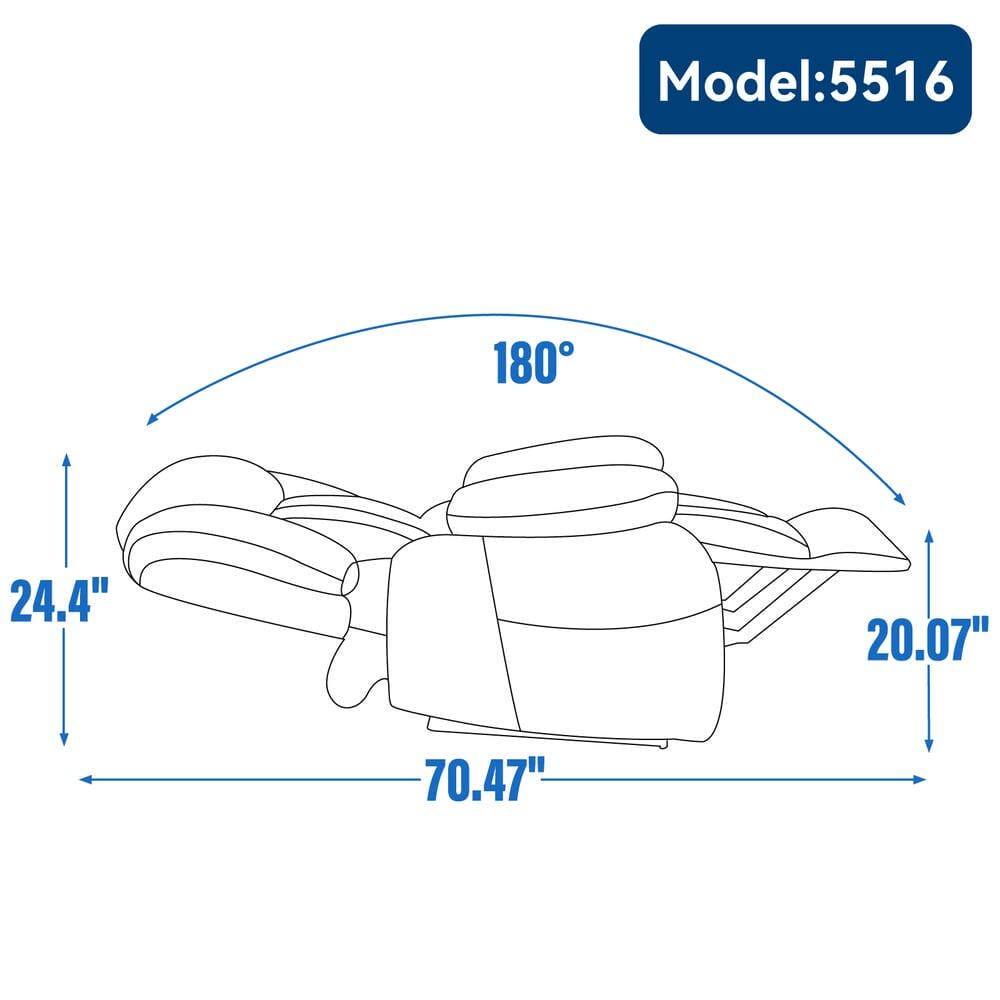 Model: 5516  
180°  
24.4"  
20.07"  
70.47"