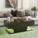 Angle. Costway - LED Coffee Table with 2 Drawers 20-Color Dimmable LED Lights & Remote Control Black - Black.