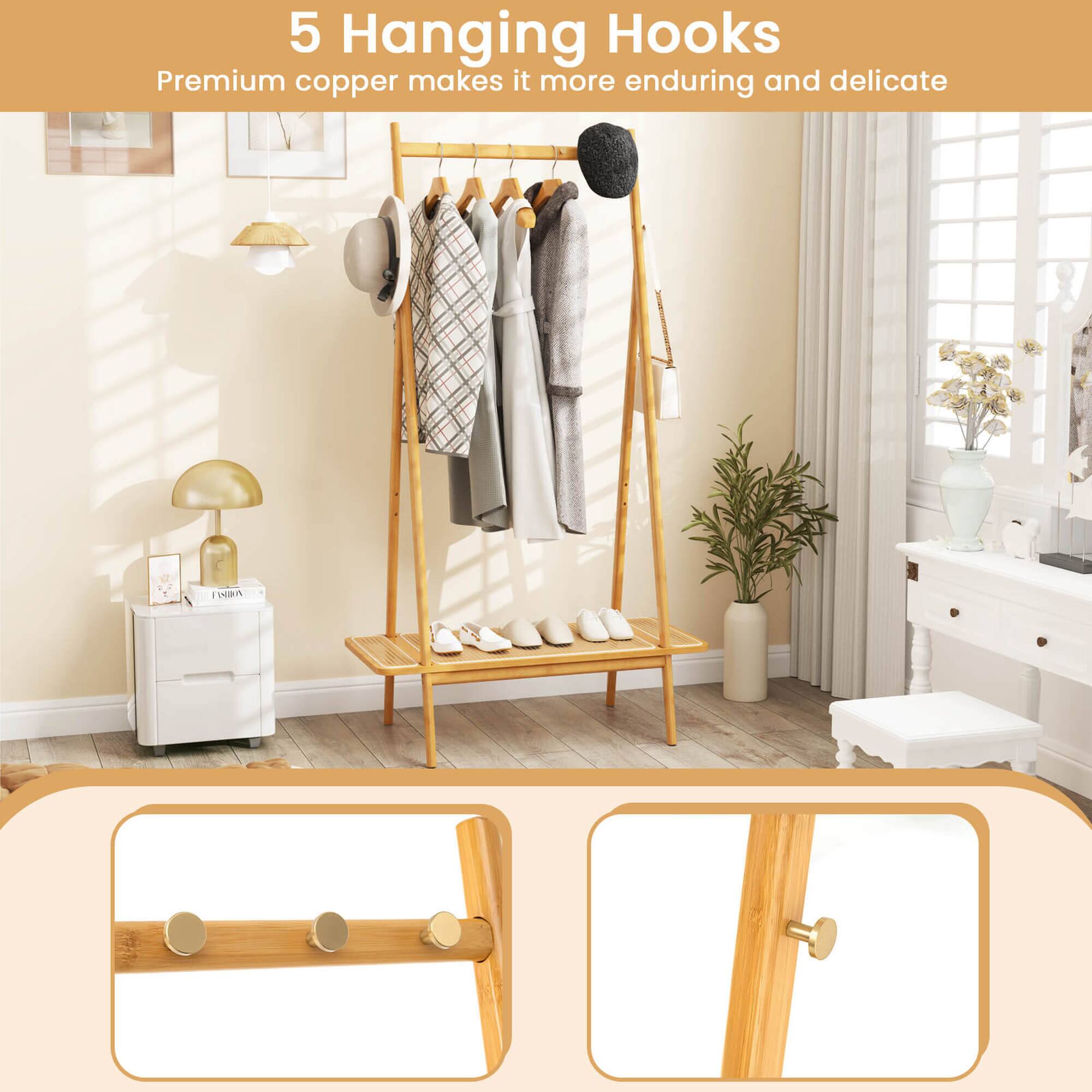 5 Hanging Hooks, Premium copper makes it more enduring and delicate