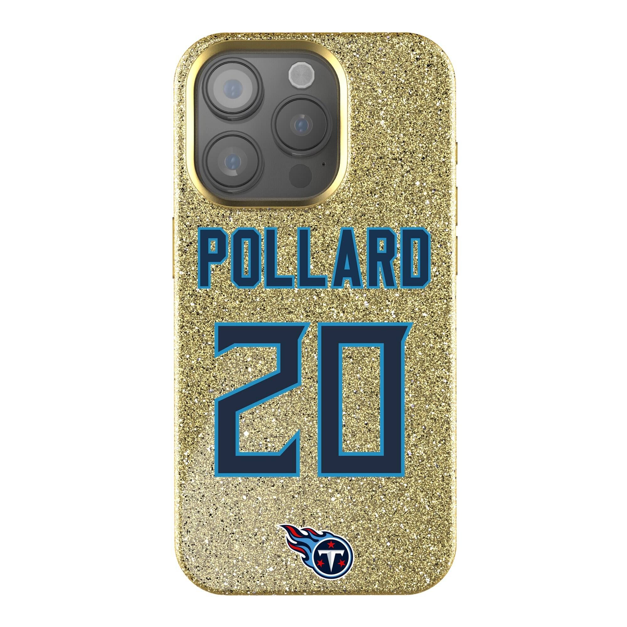 Front. Keyscaper - Tony Pollard Gold Tennessee Titans Bling iPhone Case - 15 Pro Max - Gold.
