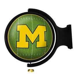 The Fan-Brand - Michigan Wolverines Football 21'' x 23'' Rotating Lighted Wall Sign - Multicolor
