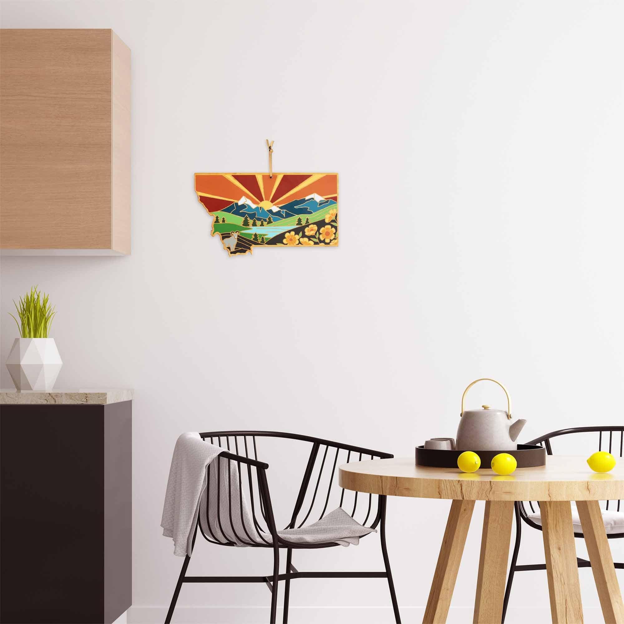 Alt View 1. Totally Bamboo - Montana Cutting Board with Artwork by Summer Stokes.
