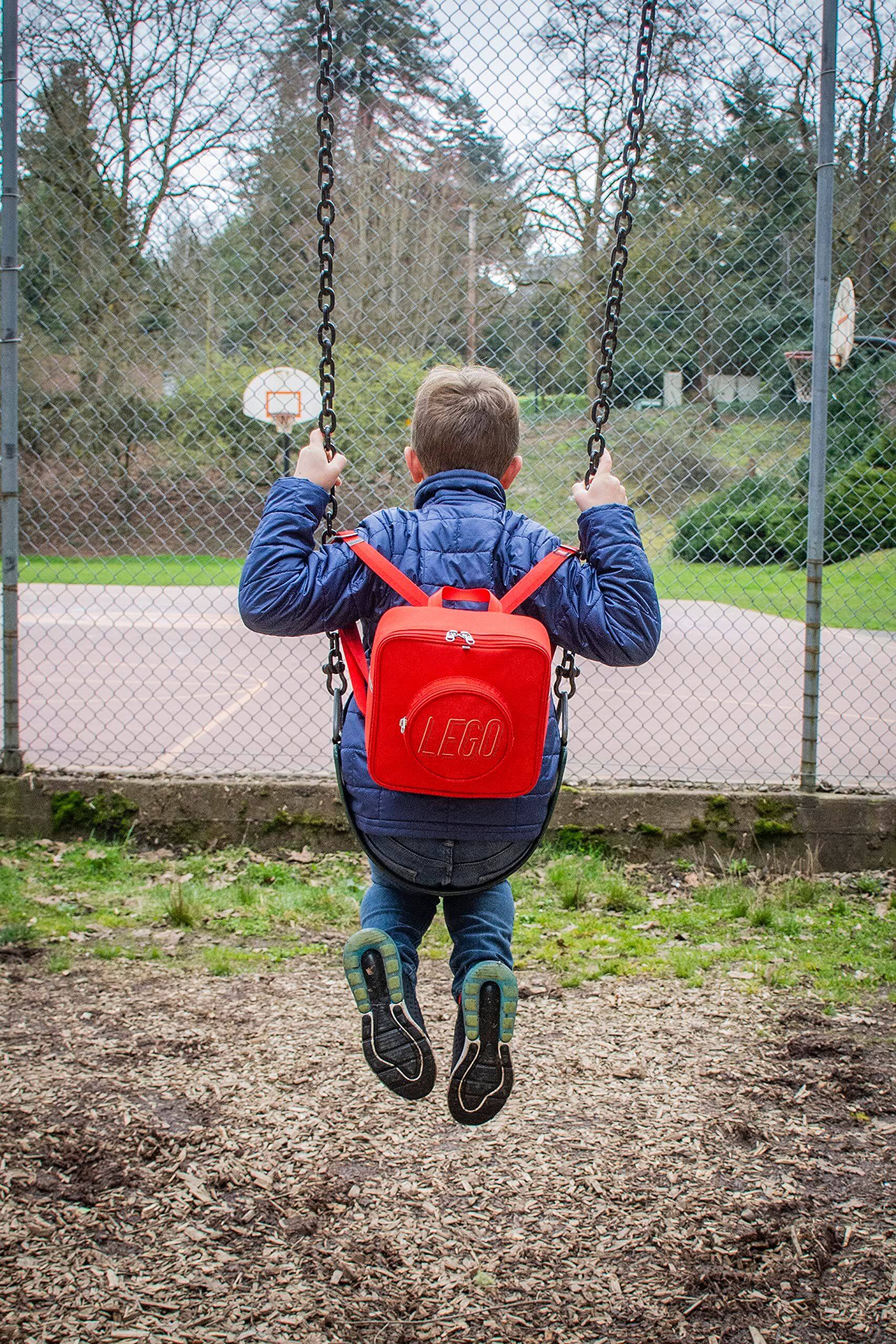 Alt View 2. LEGO - LEGO Small Brick Backpack - Red.