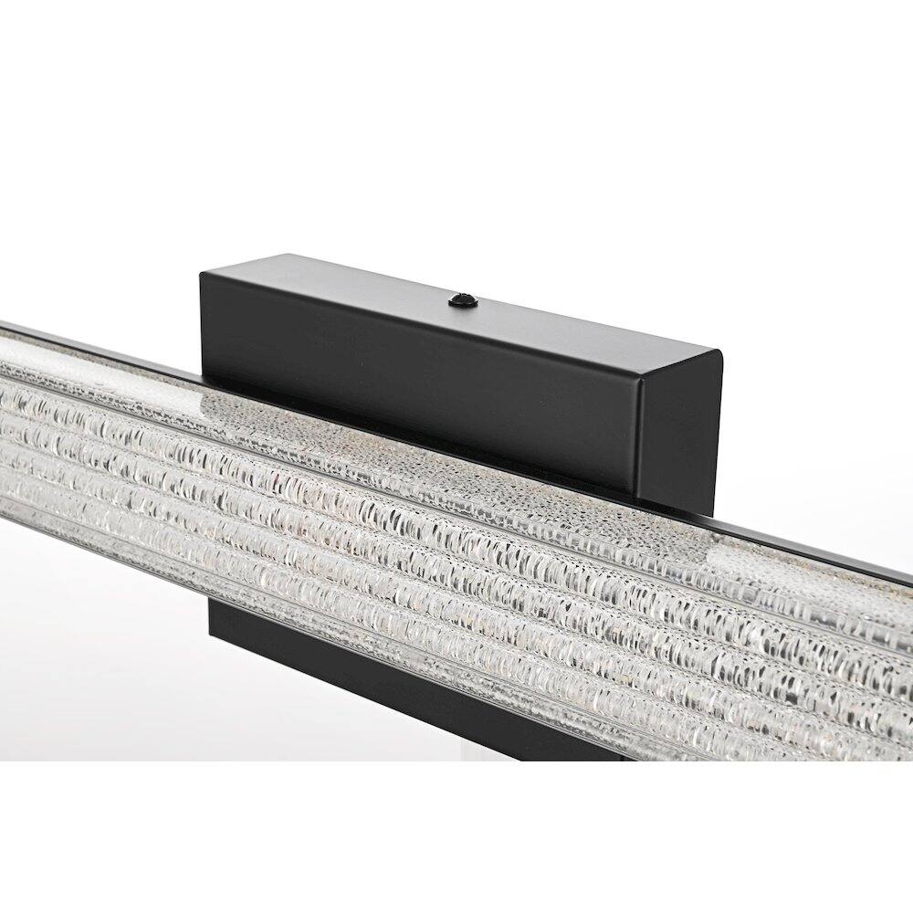 Alt View 4. Living District - Jaxx 36 Inch Led Wall Sconce In Black - Black.