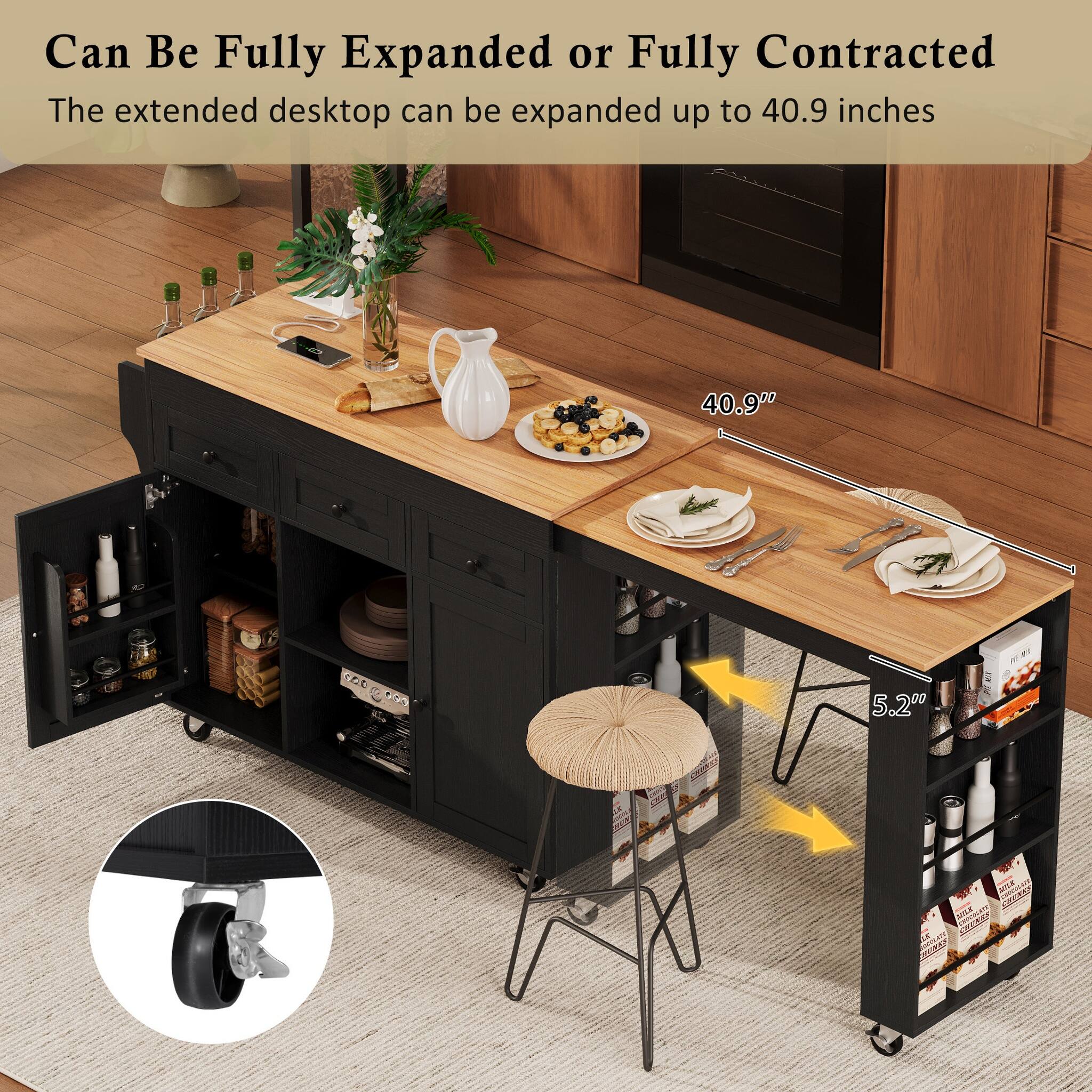 Can Be Fully Expanded or Fully Contracted  
The extended desktop can be expanded up to 40.9 inches  
40.9"  
5.2"