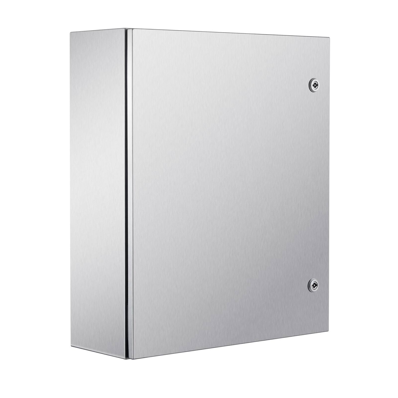 Alt View 5. VEVOR - Steel Electrical Box, 24 x 20 x 8 in, 304 Stainless Steel Electrical Enclosure Box, Wall-Mounted Outdoor Electrical - Silver.
