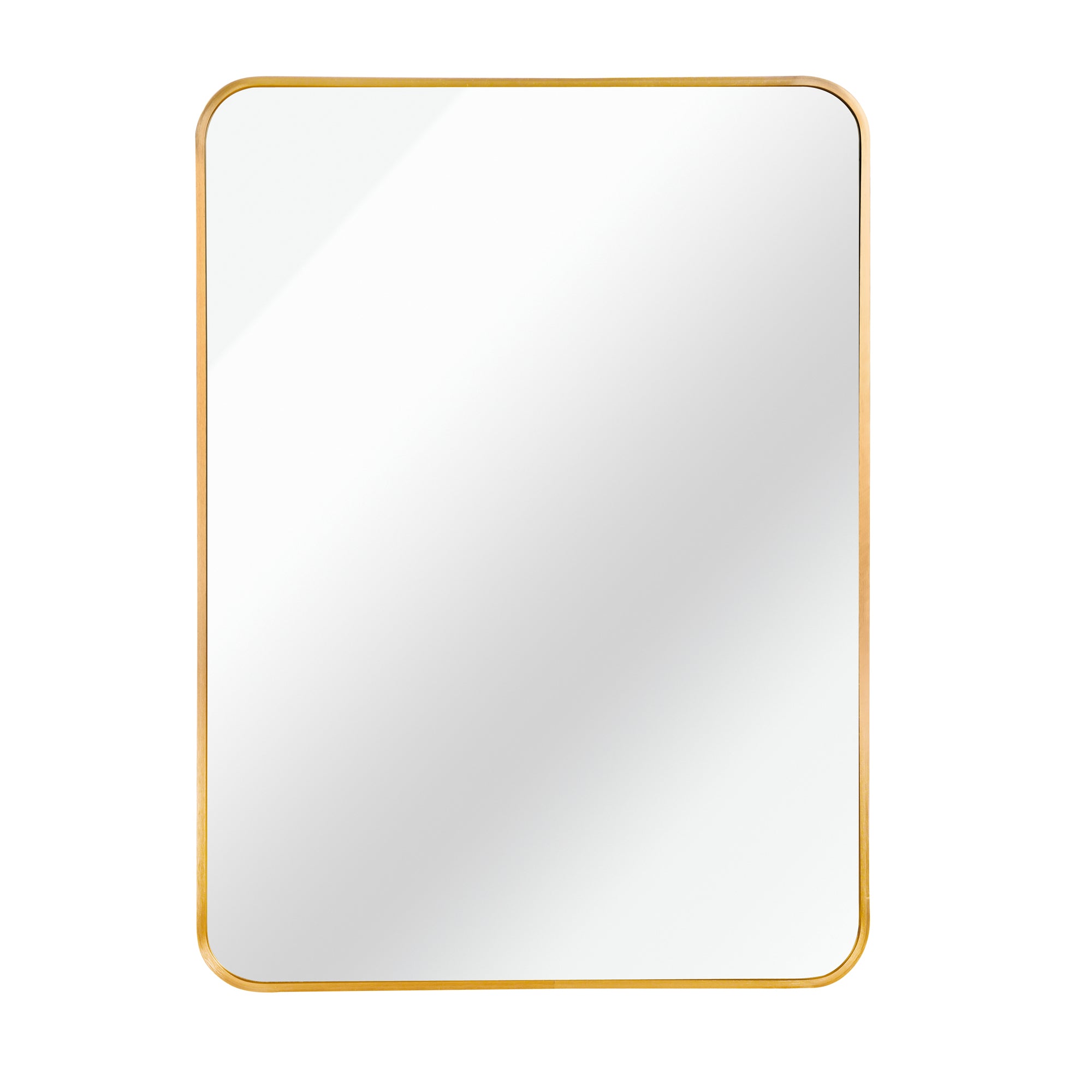 Alt View 2. BreeBe - 22x30 Inch Gold Metal Framed Rectangular Bathrrom Mirror for Wall. - Gold.