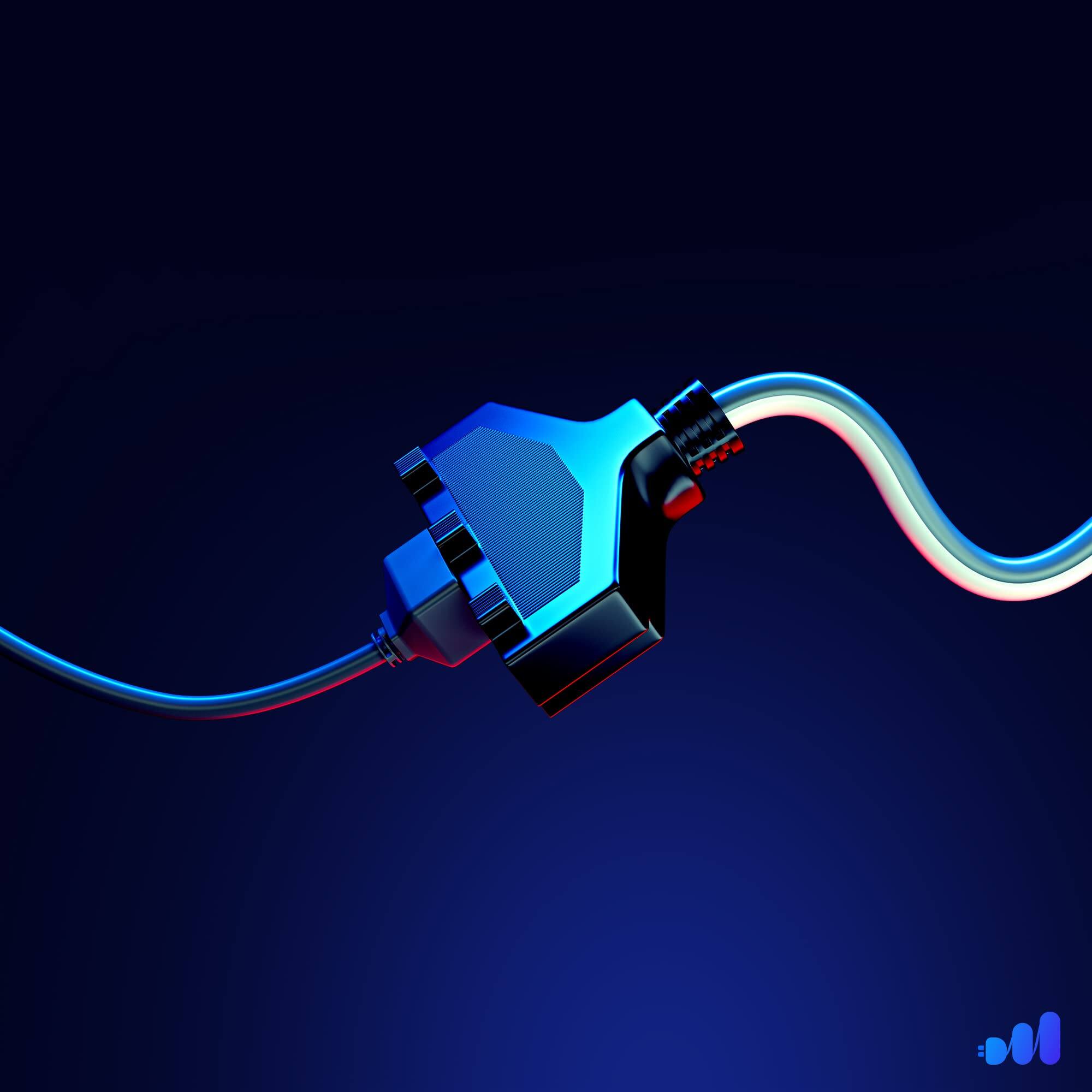 Alt View 7. Maximm - Extension Cord 10 ft, SJTW Extension Cord with Multiple Outlets, 16 Gauge ETL Listed - Black, White and Gray.