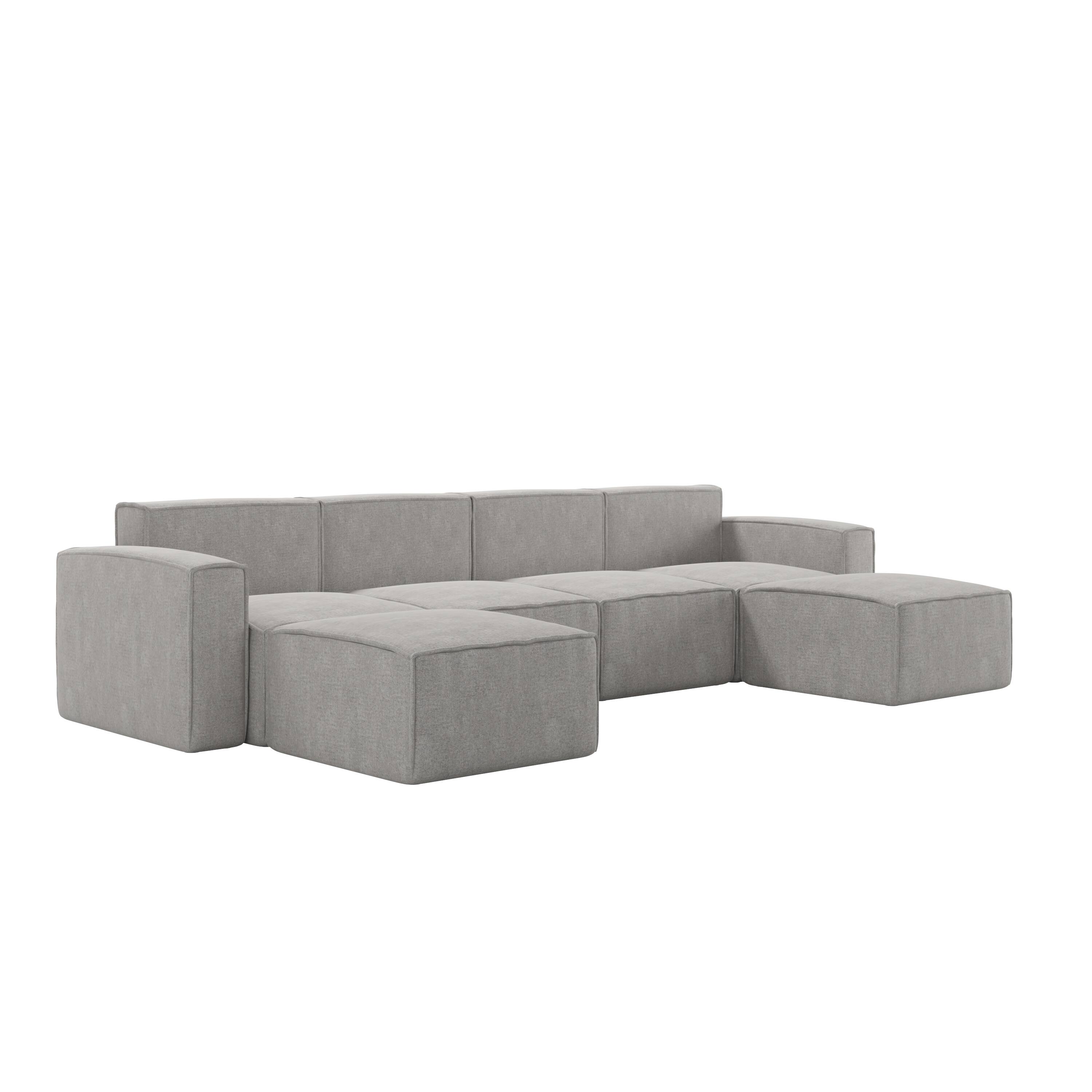Front. Flash Furniture - Bridgetown Luxury Modular 6 Piece Sectional Sofa, Gray - Gray.