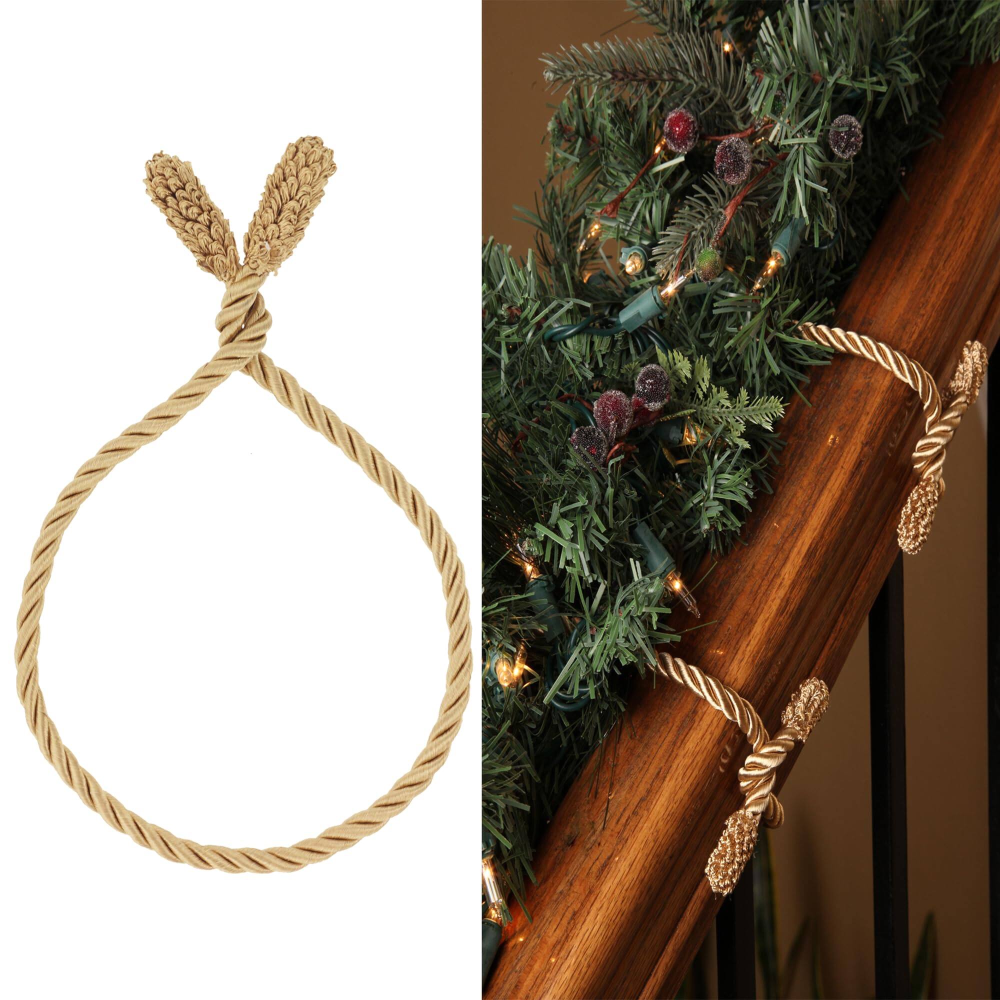 Alt View 1. Paradigms Interiors - Decorative Garland Twist Ties gold - Hang Lights And Decorations Easily Securely Strong Inner Wire - Red.