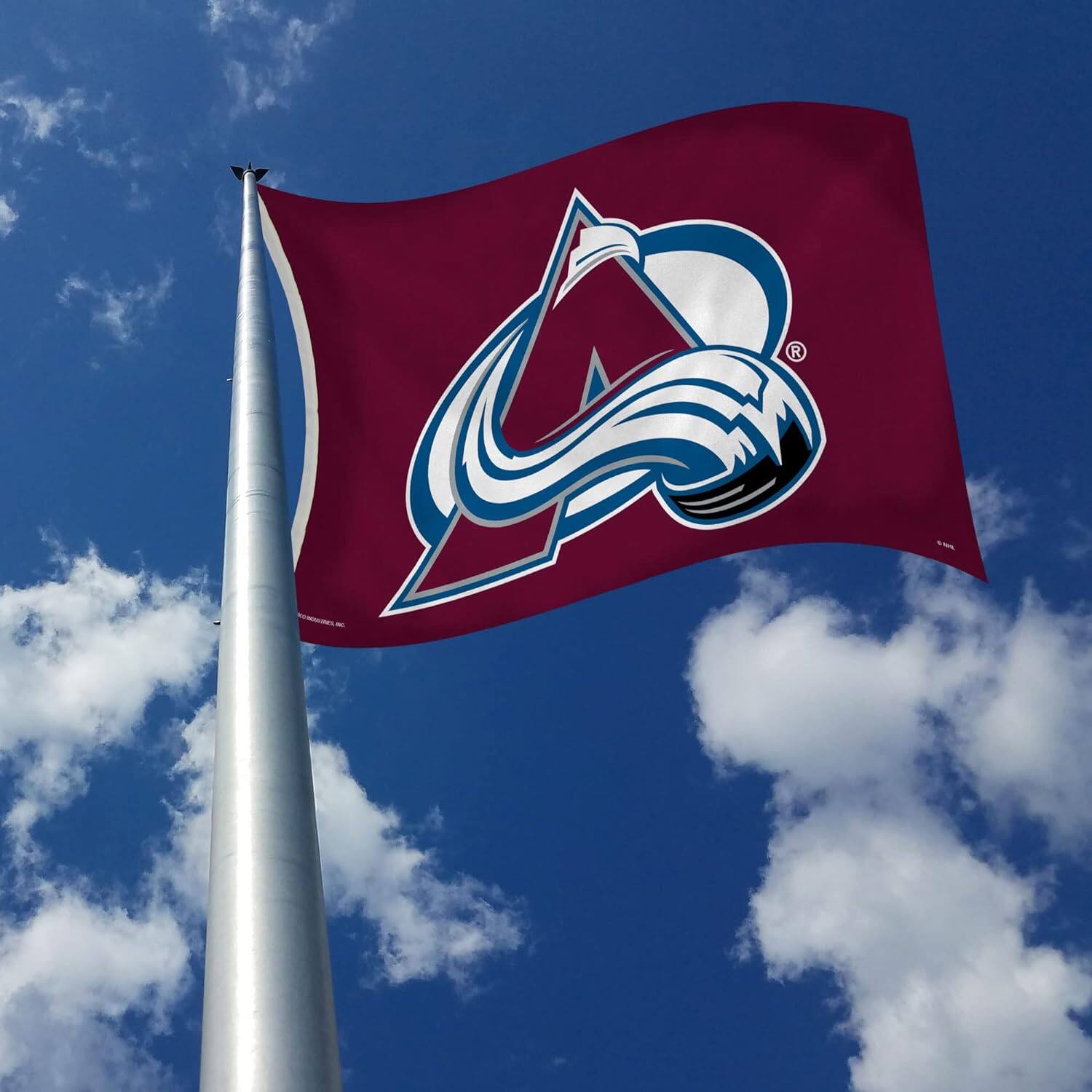 Alt View 2. Rico Industries - Colorado Hockey Avalanche NHL 3X5 Indoor Outdoor Banner Flag with grommets for hanging - Multi.