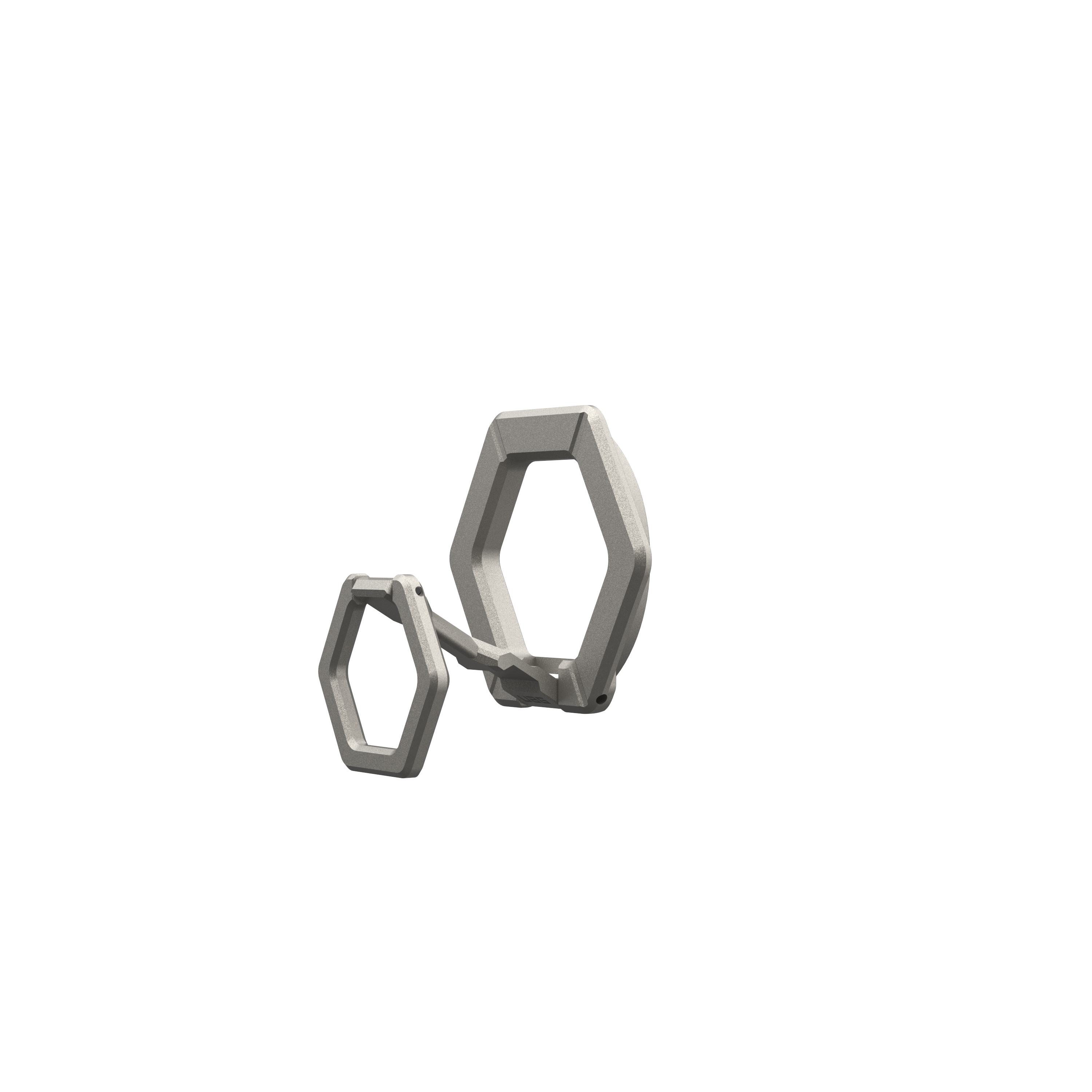 Alt View 18. UAG - Magnetic Phone Ring Stand, Universal MagSafe Phone Grip & Stand, Ultra-Strong Magnetic Hold, Premium Zinc, Sturdy - Titanium.
