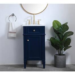 Elegant Kitchen and Bath - 18 inch Single bathroom vanity in - Blue