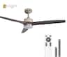 ENLIGHT - 52" Smart DC Ceiling Fan with CCT Dimmable LED Light, 3 Blades, Energy Efficient, Quiet Operation, Indoor Rated - Walnut Woodgrain