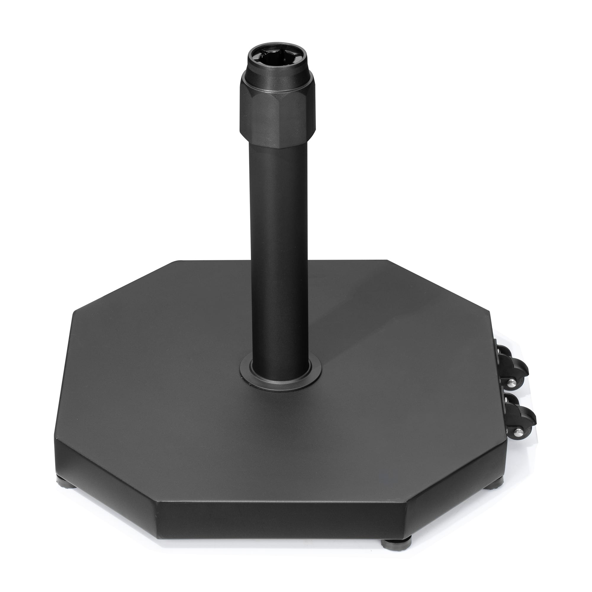 Crestlive Products - 40 Lb. Cement Patio Market Umbrella Base With Wheels - Black