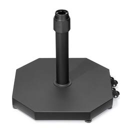 Crestlive Products - 40 Lb. Cement Patio Market Umbrella Base With Wheels - Black
