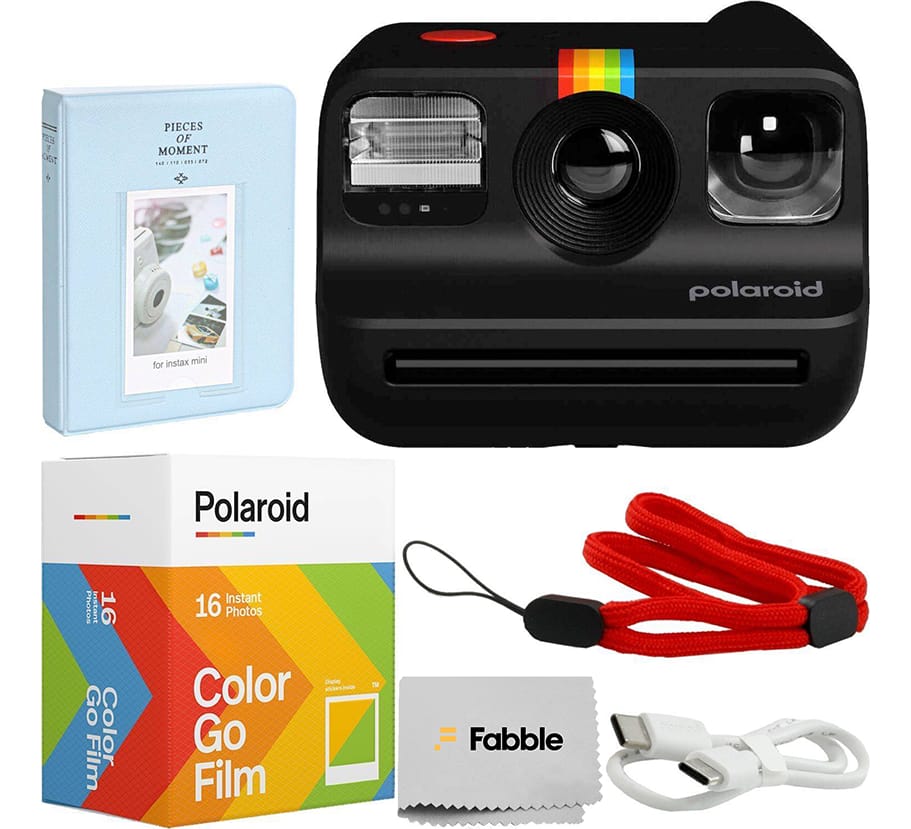 Polaroid - Go Gen 2 Instant Film Camera (Black) Bundle with GO Color Film Double Pack, Photo Album & Cloth (4 Items) price history on PriceWatchPro