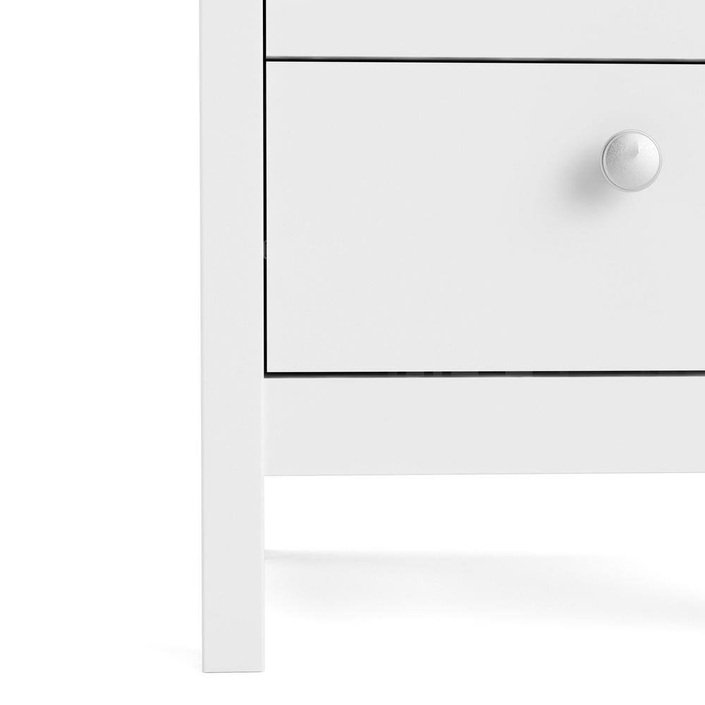 Back. Tvilum - Madrid 2 Drawer Nightstand - White.