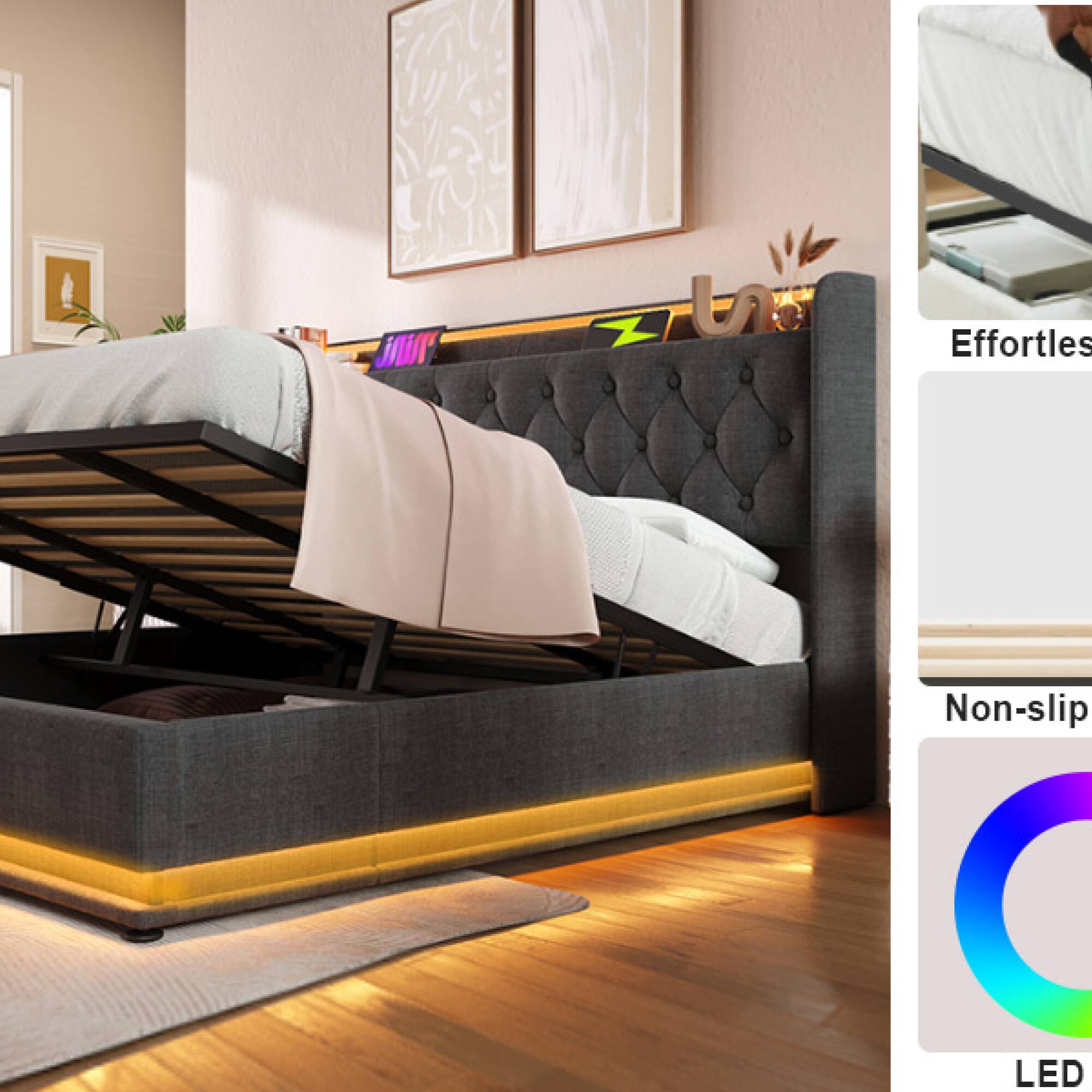 Effortless  
Non-slip  
LED